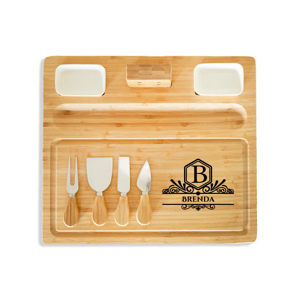 Monogrammed Bamboo Charcuterie Board