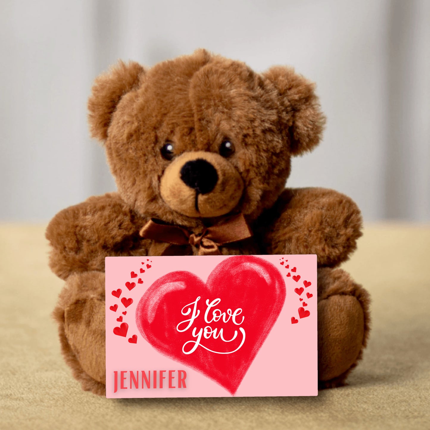 Personalized 'I love you' bear - Available in 3 adorable sizes!