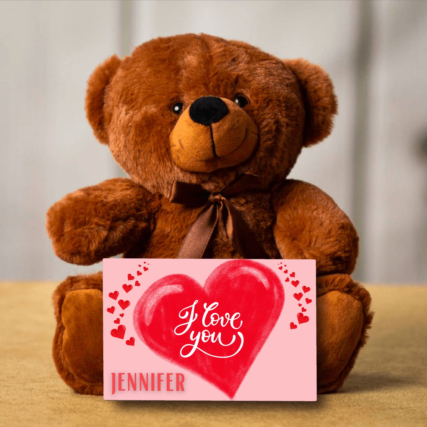Personalized 'I love you' bear - Available in 3 adorable sizes!