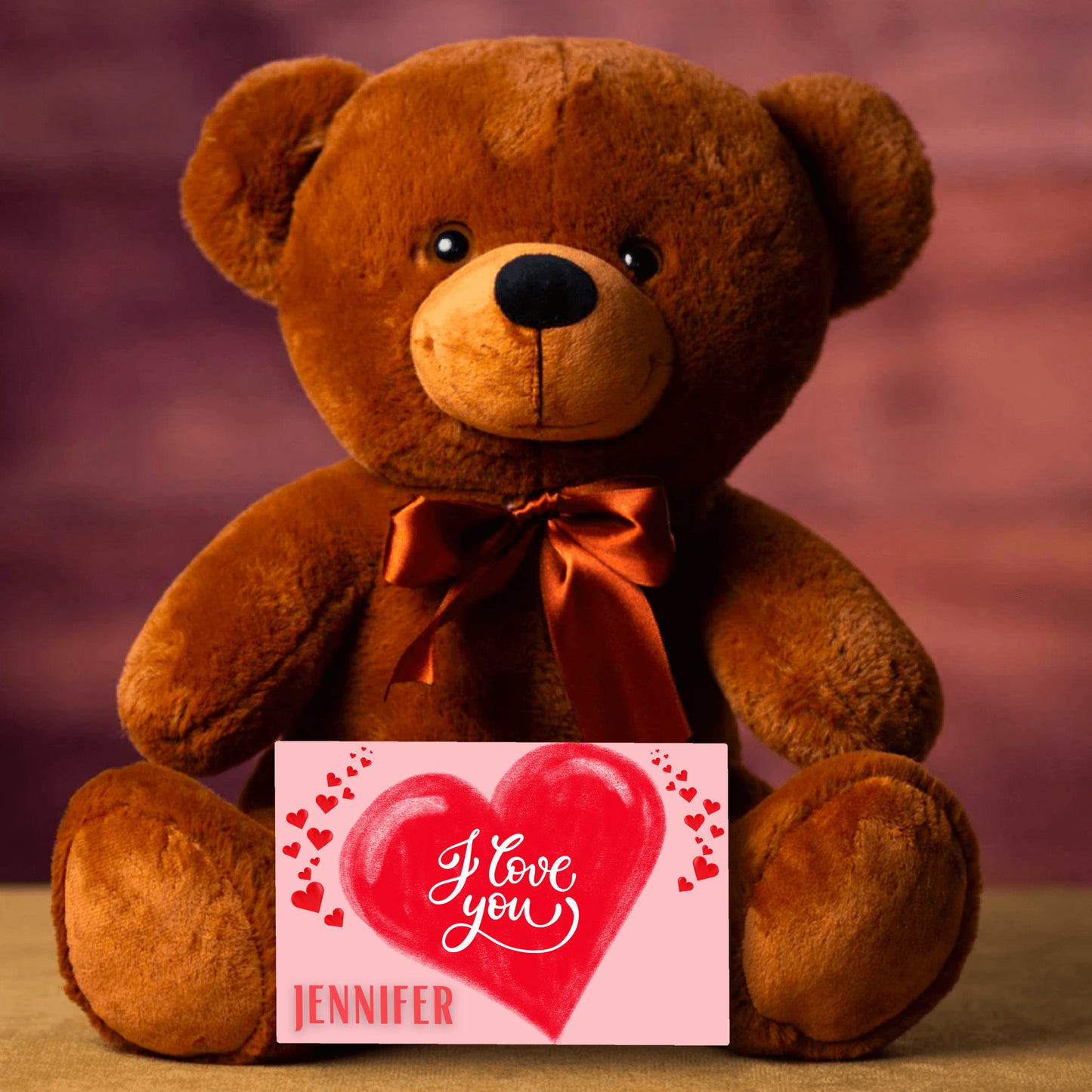 Personalized 'I love you' bear - Available in 3 adorable sizes!