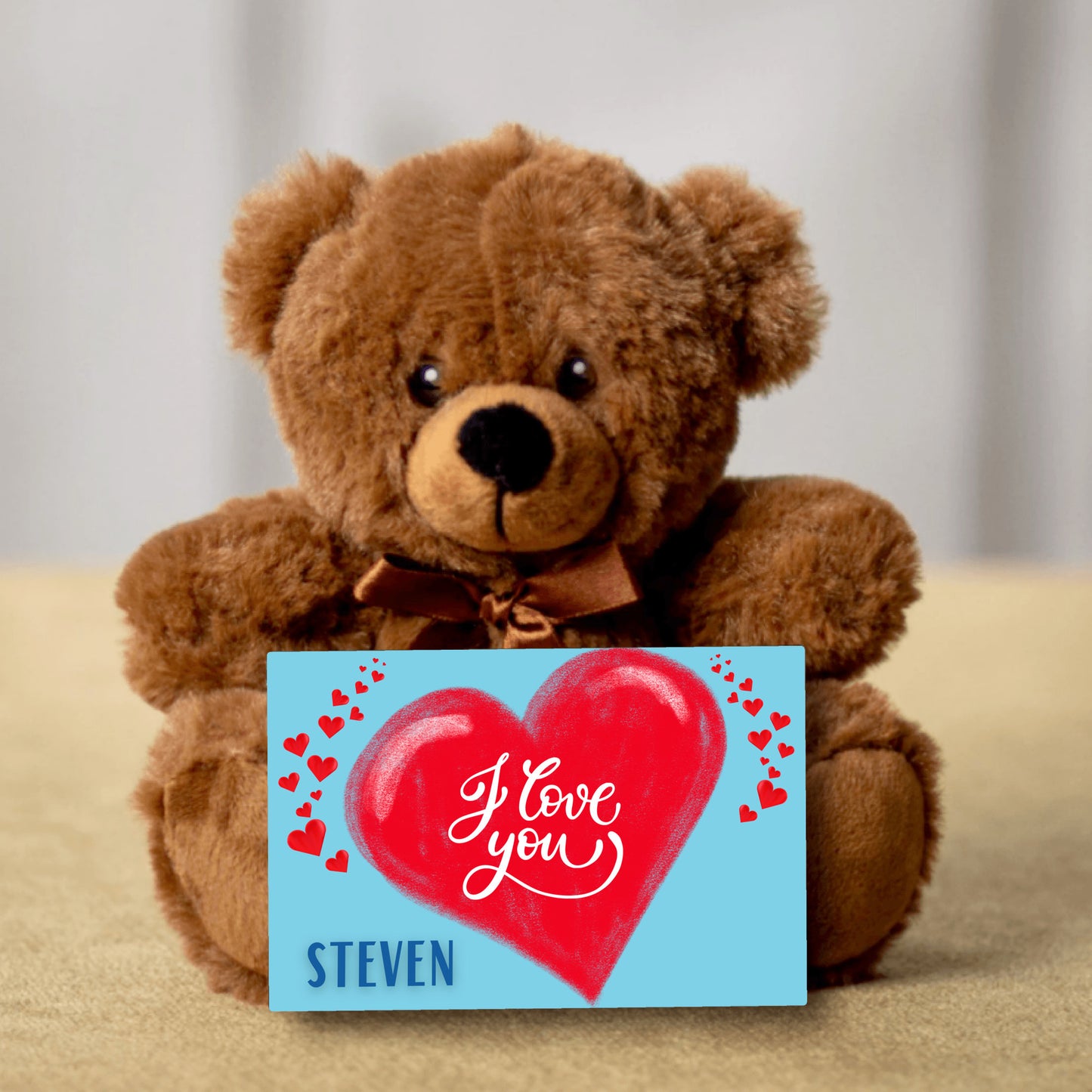 Personalized 'I love you' bear - Available in 3 adorable sizes!