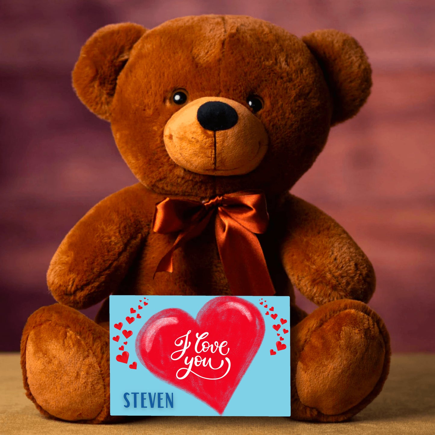 Personalized 'I love you' bear - Available in 3 adorable sizes!