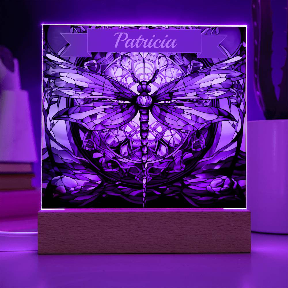 Personalized Dragonfly Acrylic night light