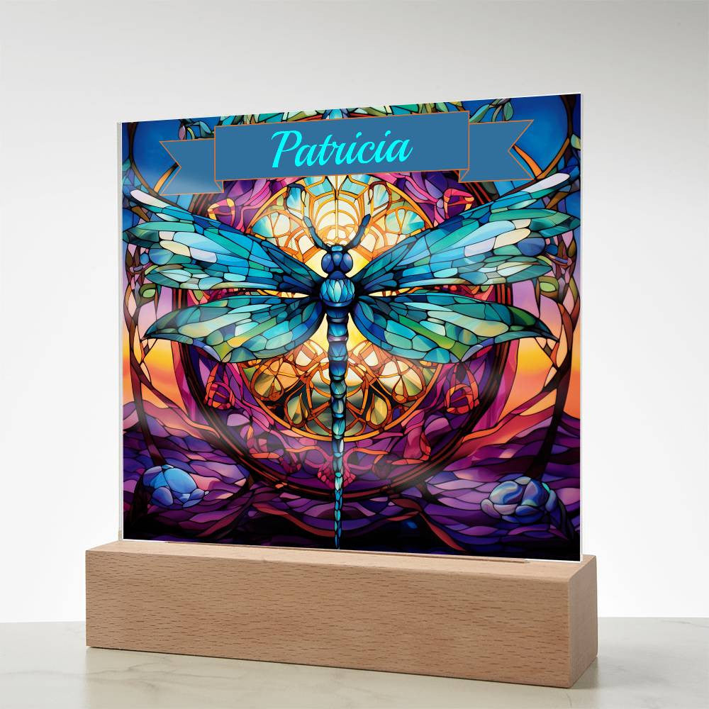 Personalized Dragonfly Acrylic night light