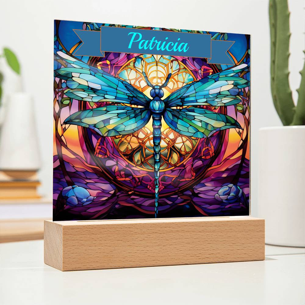Personalized Dragonfly Acrylic night light