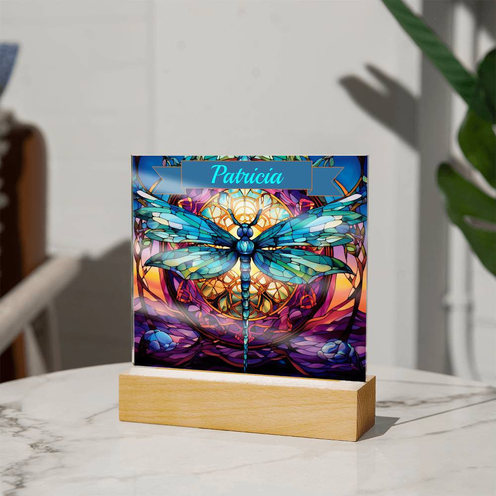 Personalized Dragonfly Acrylic night light