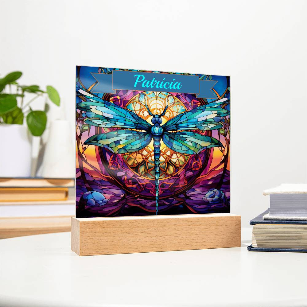 Personalized Dragonfly Acrylic night light
