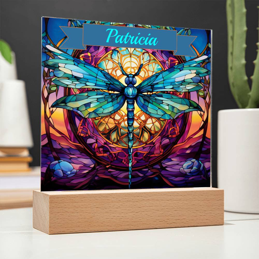 Personalized Dragonfly Acrylic night light