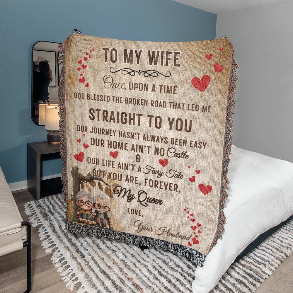 To My Wife woven blanket-You are Forever my Queen