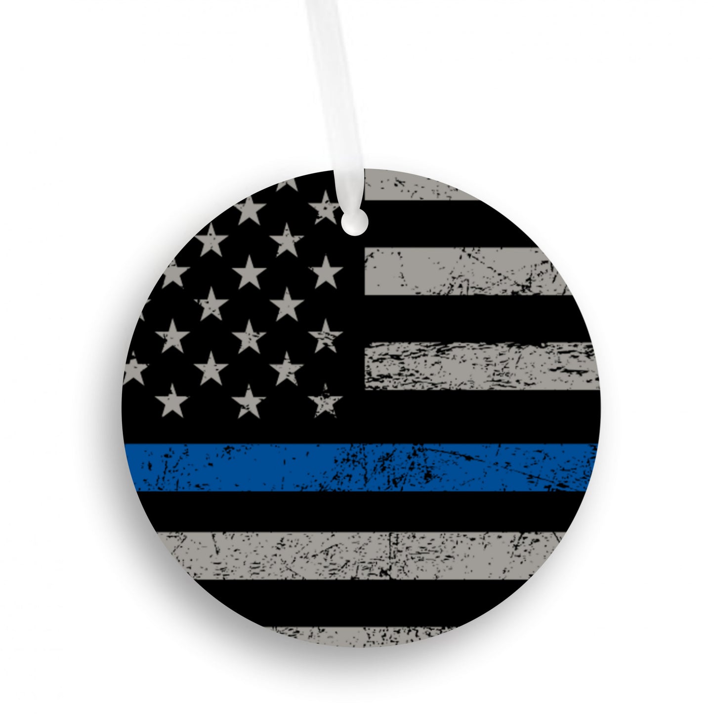 Police blue line ornament - perfect gift tag for birthday, retirement.