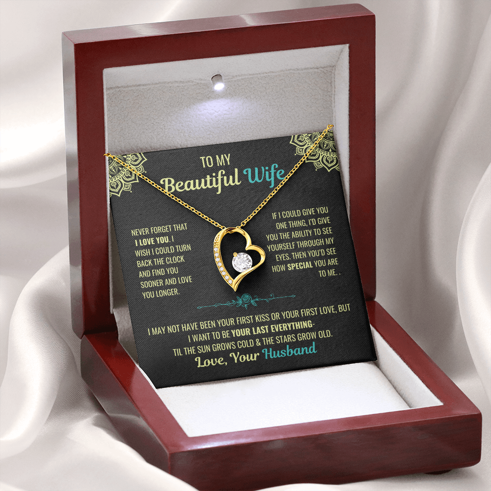 To My Beautiful Wife- Forever Love Necklace