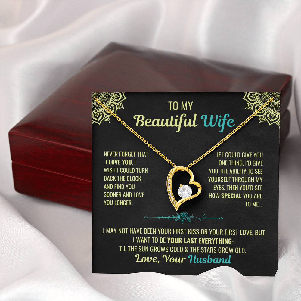 To My Beautiful Wife- Forever Love Necklace