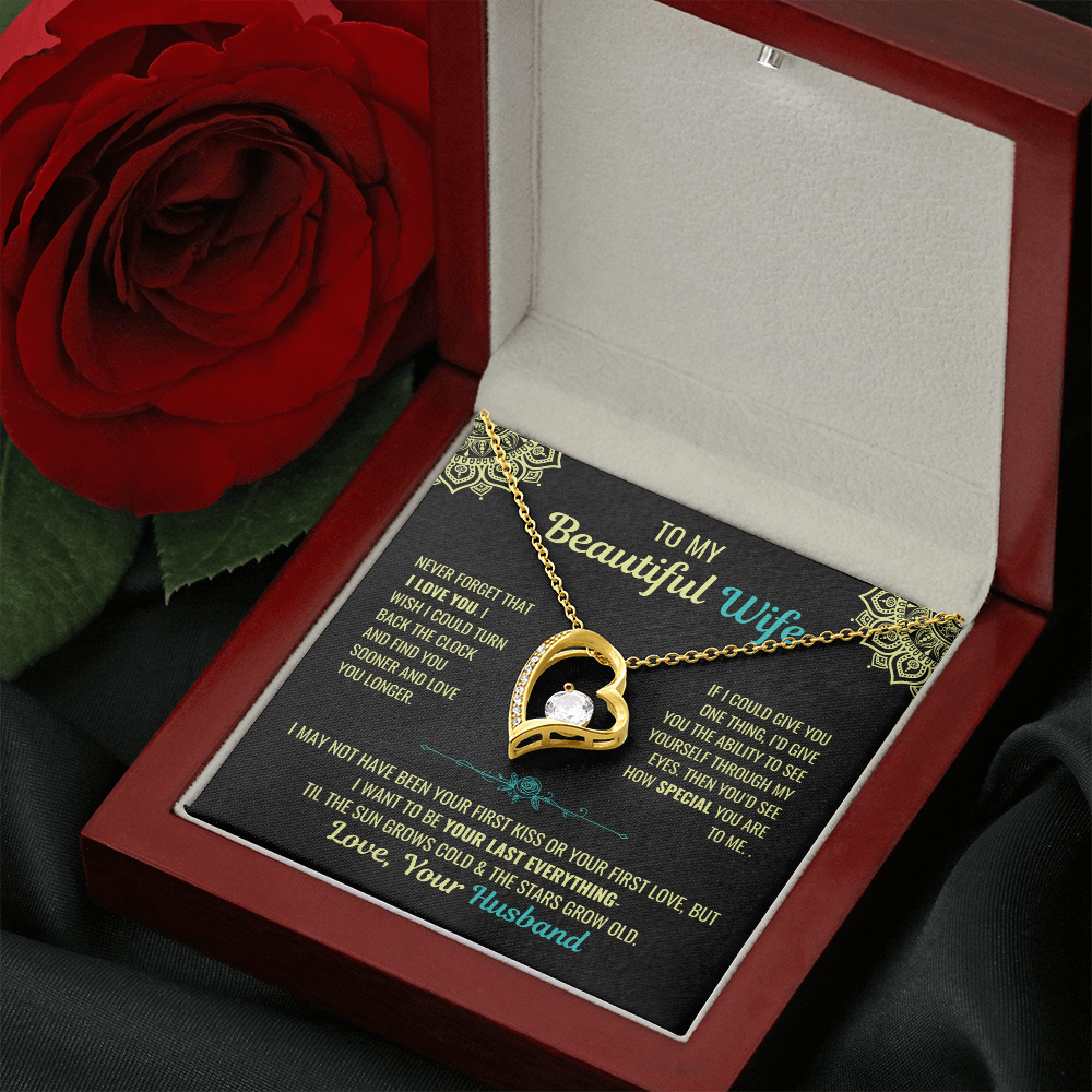 To My Beautiful Wife- Forever Love Necklace