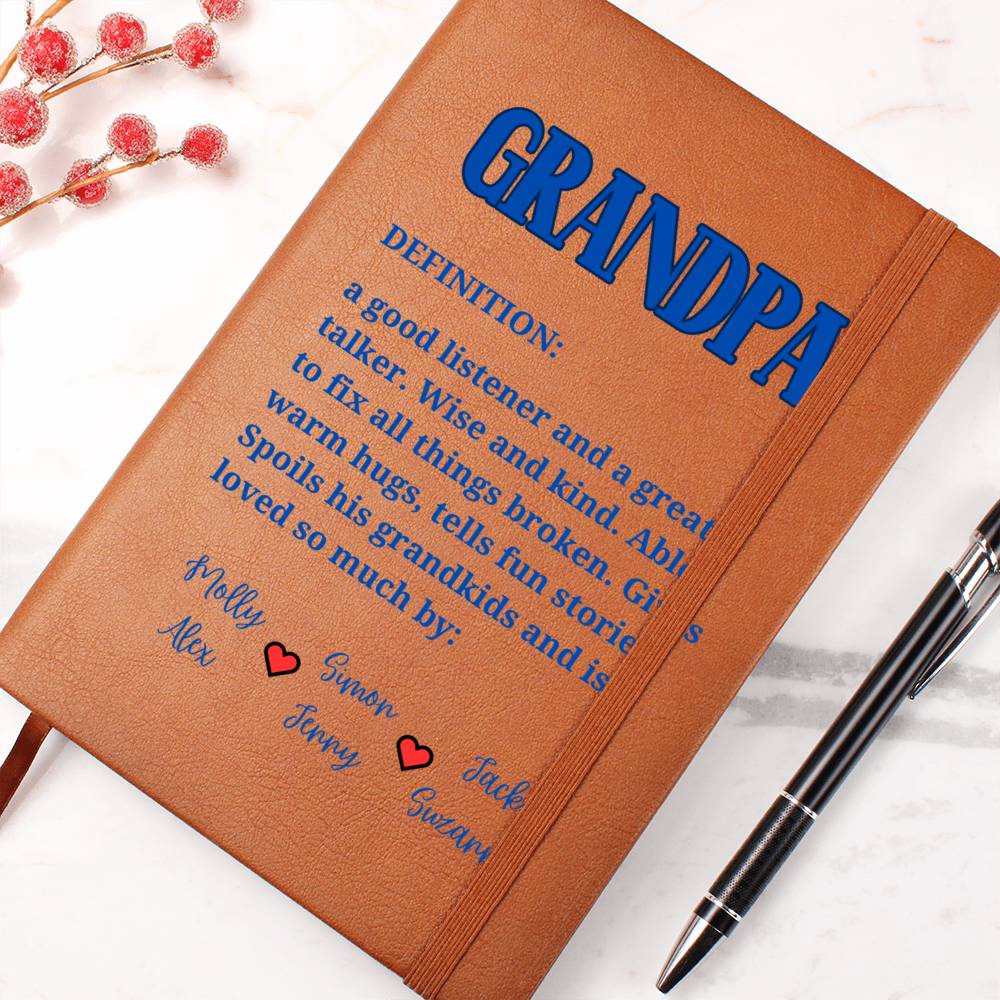 Grandpa, Papa, PawPaw-whatever he goes by, this personalized journal with his grandkids names will be his favorite gift!