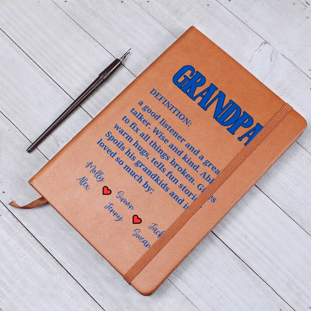 Grandpa, Papa, PawPaw-whatever he goes by, this personalized journal with his grandkids names will be his favorite gift!