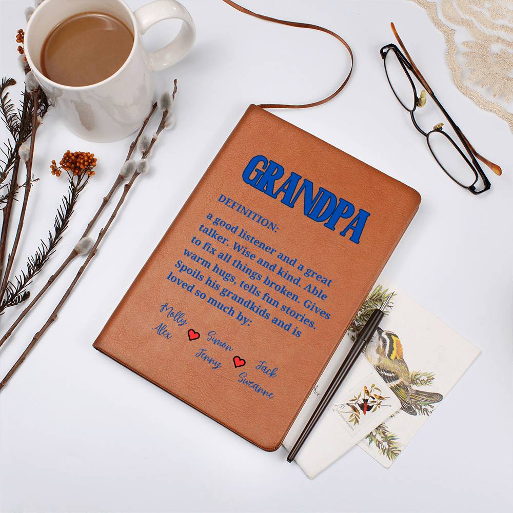 Grandpa, Papa, PawPaw-whatever he goes by, this personalized journal with his grandkids names will be his favorite gift!