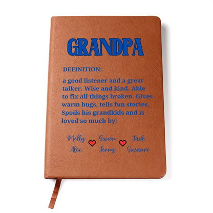 Grandpa, Papa, PawPaw-whatever he goes by, this personalized journal with his grandkids names will be his favorite gift!