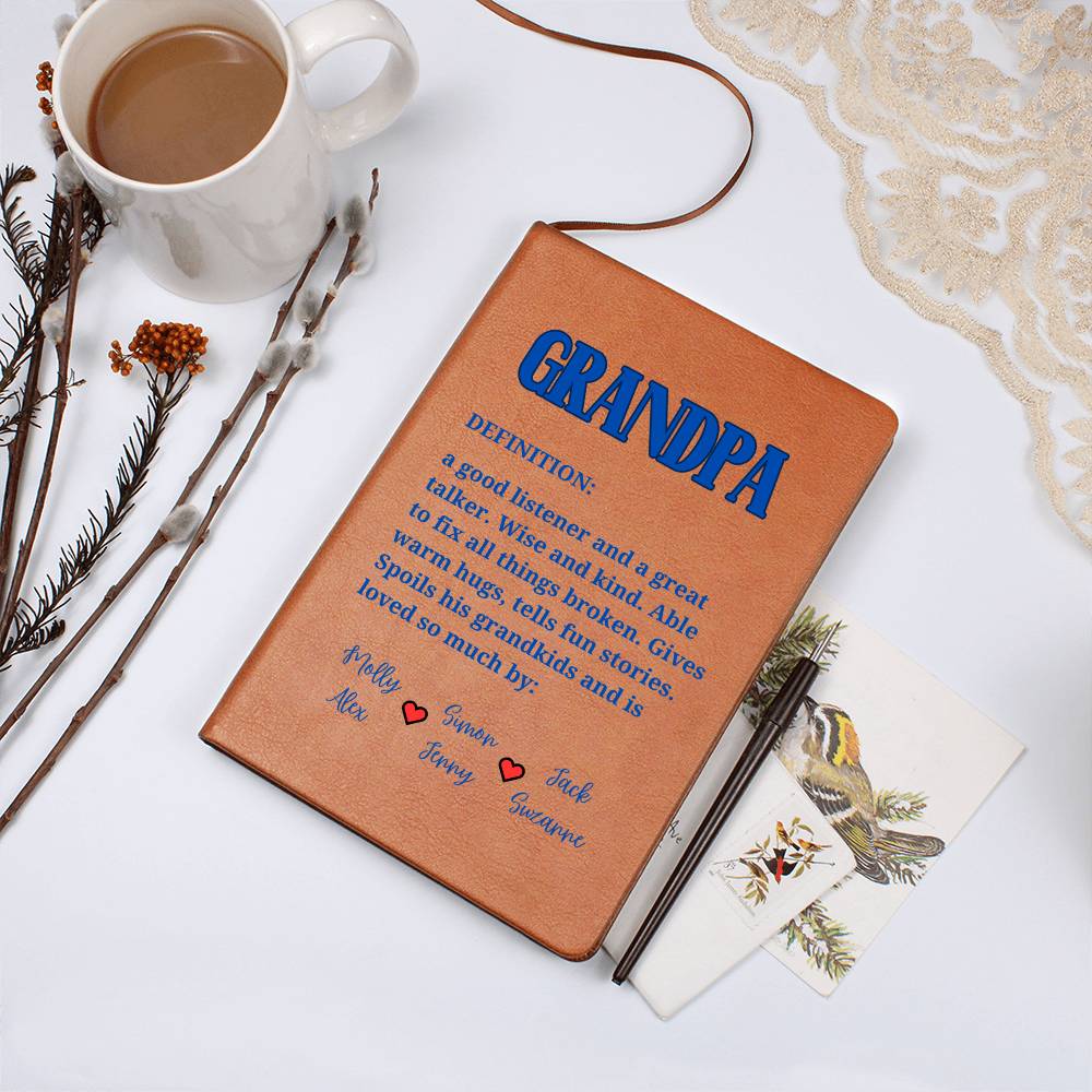 Grandpa, Papa, PawPaw-whatever he goes by, this personalized journal with his grandkids names will be his favorite gift!