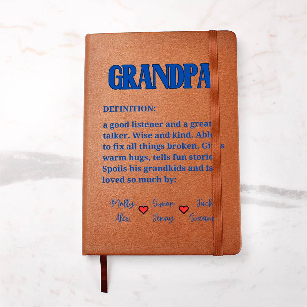 Grandpa, Papa, PawPaw-whatever he goes by, this personalized journal with his grandkids names will be his favorite gift!