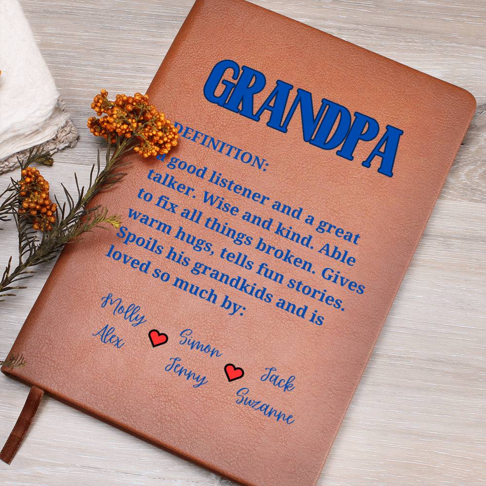 Grandpa, Papa, PawPaw-whatever he goes by, this personalized journal with his grandkids names will be his favorite gift!