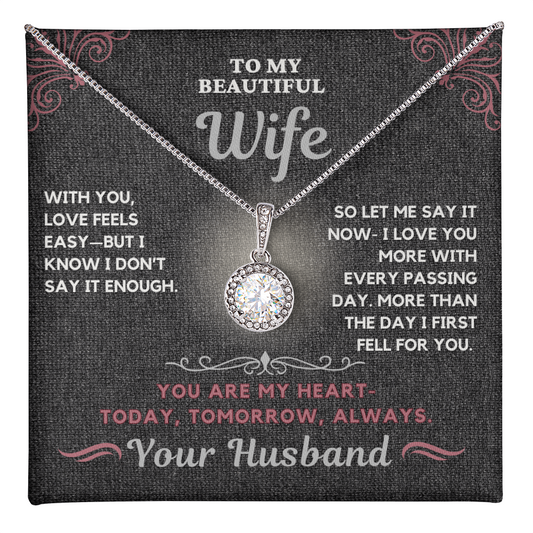 Stunning Solitaire Necklace for the one you love so much-Remind her how much you love her
