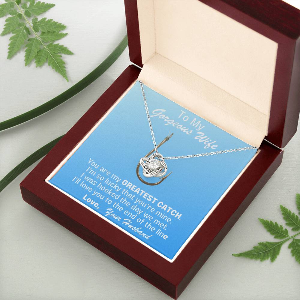 Beautiful Love Knot necklace for your Greatest Catch!