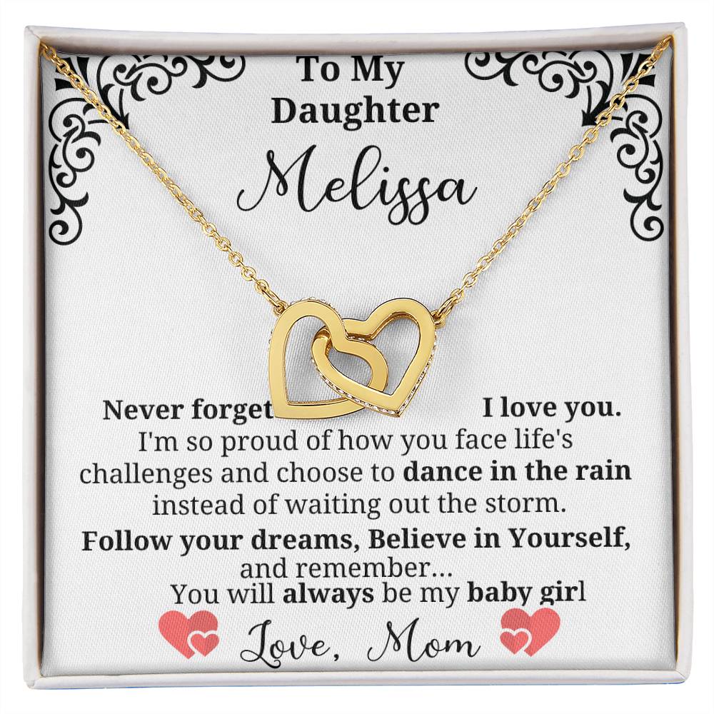 Sentimental sweet personalized heart necklace for your daughter