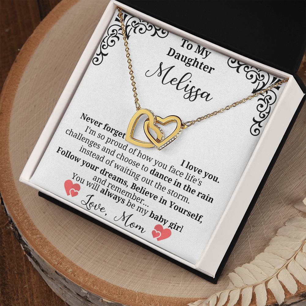 Sentimental sweet personalized heart necklace for your daughter