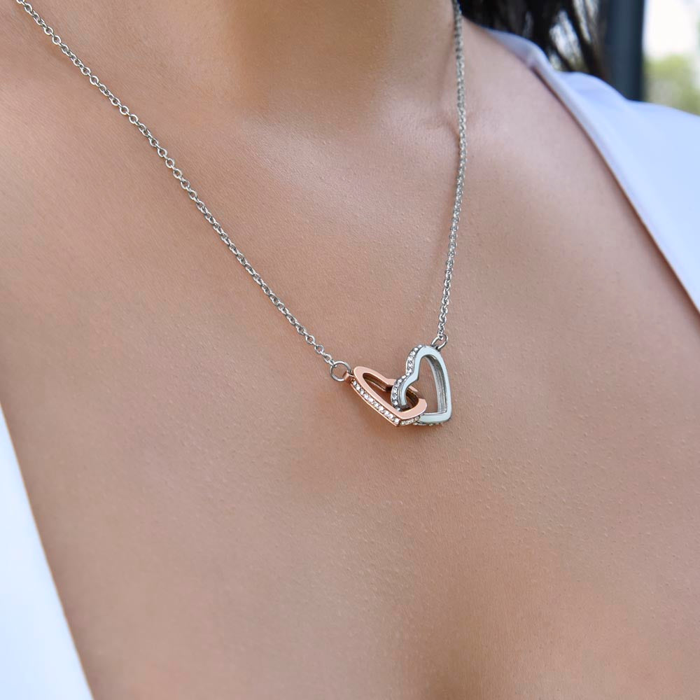 To My Princess Interlocking Hearts Necklace-You are my happily ever after.