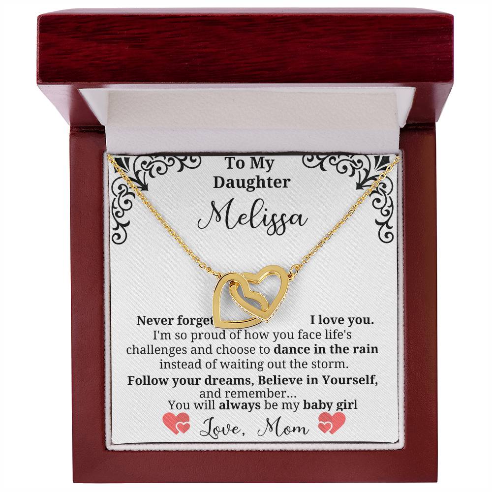 Sentimental sweet personalized heart necklace for your daughter