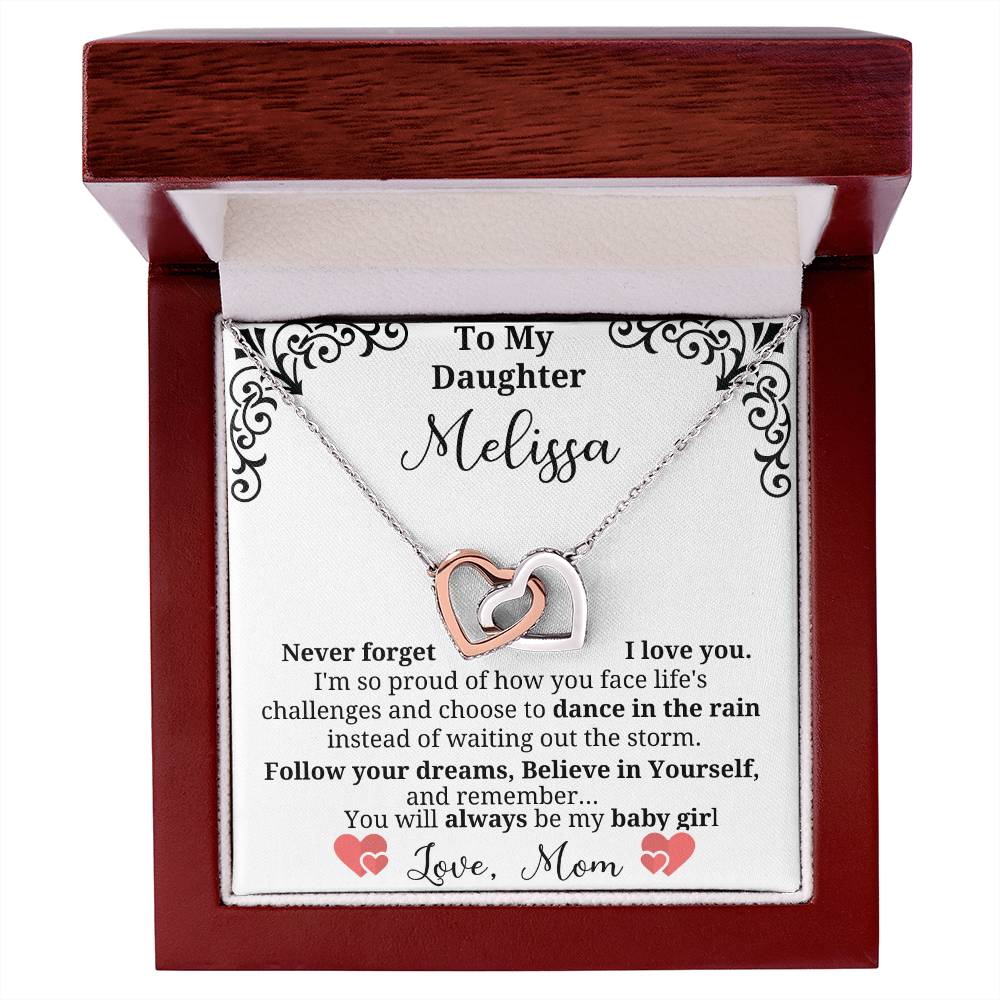 Sentimental sweet personalized heart necklace for your daughter