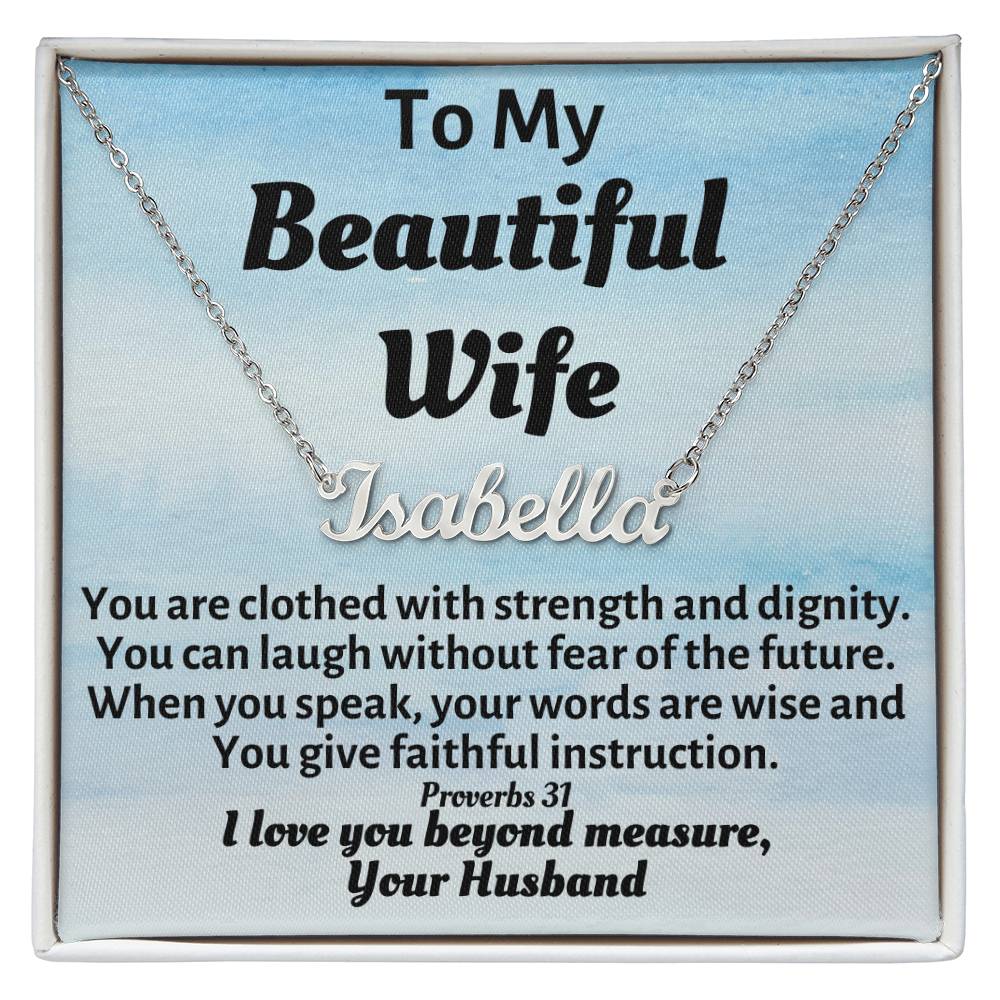 Personalized Name Necklace for your Proverbs 31 Wife