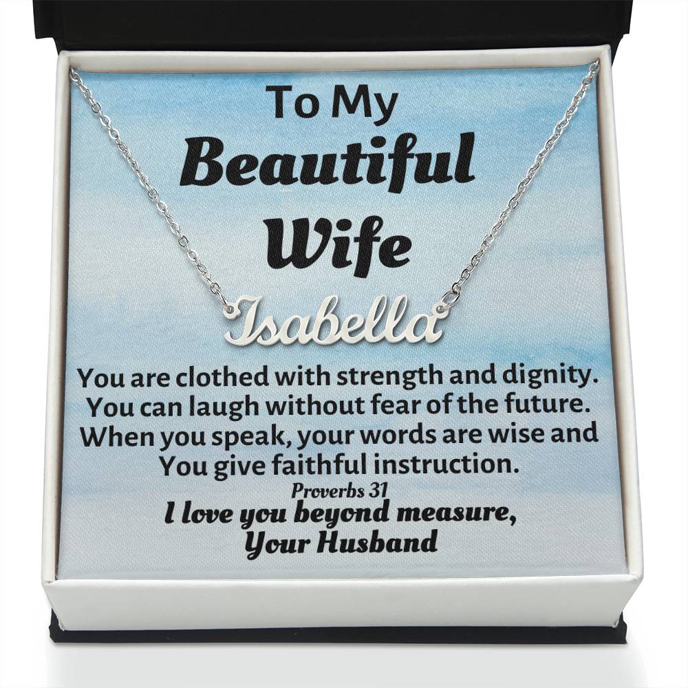 Personalized Name Necklace for your Proverbs 31 Wife