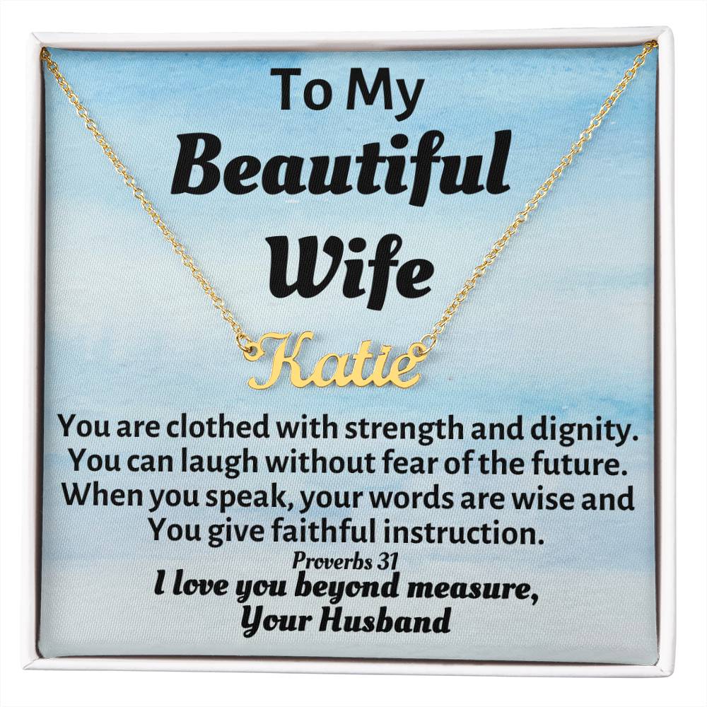 Personalized Name Necklace for your Proverbs 31 Wife