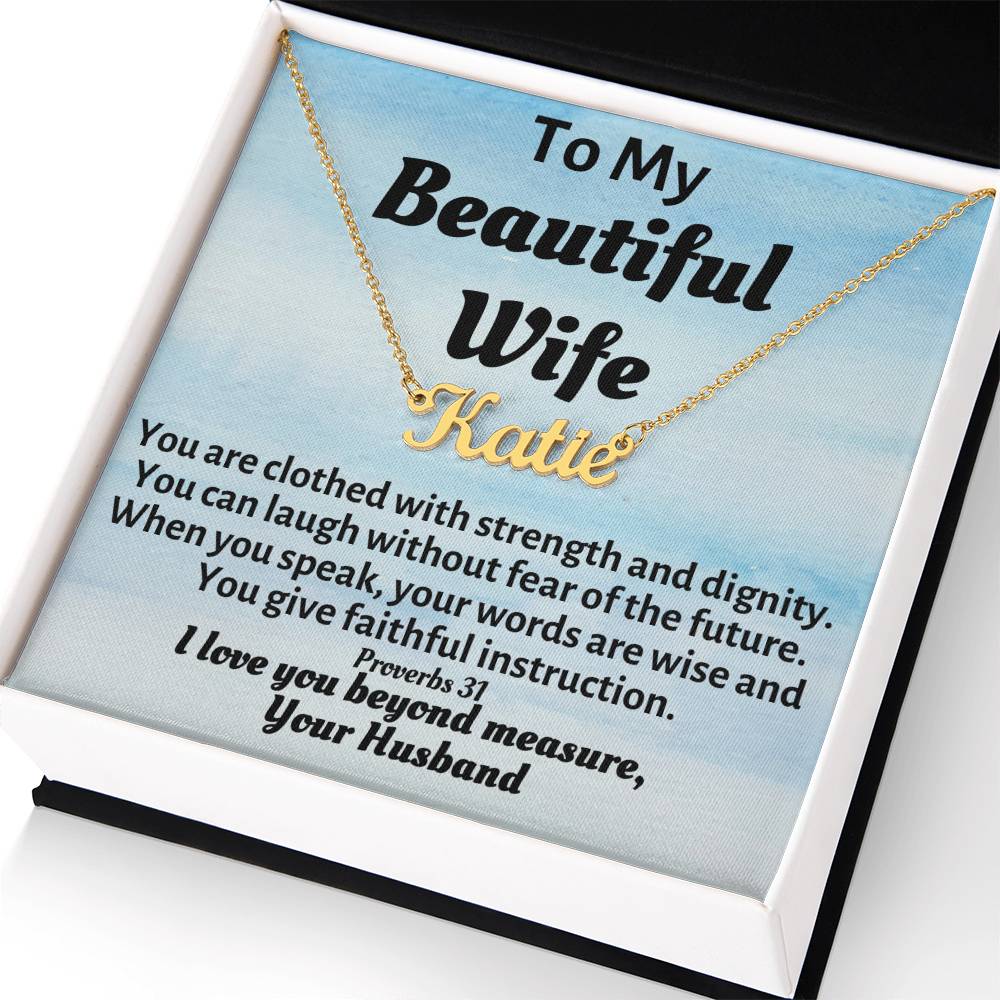 Personalized Name Necklace for your Proverbs 31 Wife