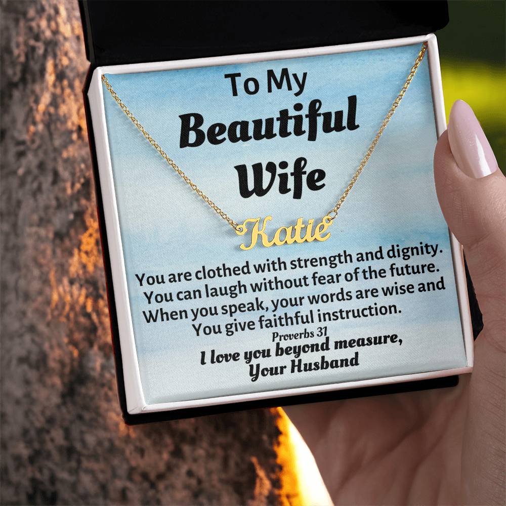 Personalized Name Necklace for your Proverbs 31 Wife