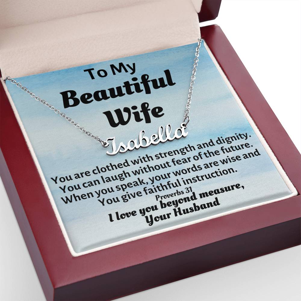 Personalized Name Necklace for your Proverbs 31 Wife