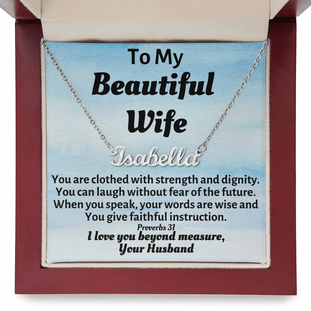 Personalized Name Necklace for your Proverbs 31 Wife