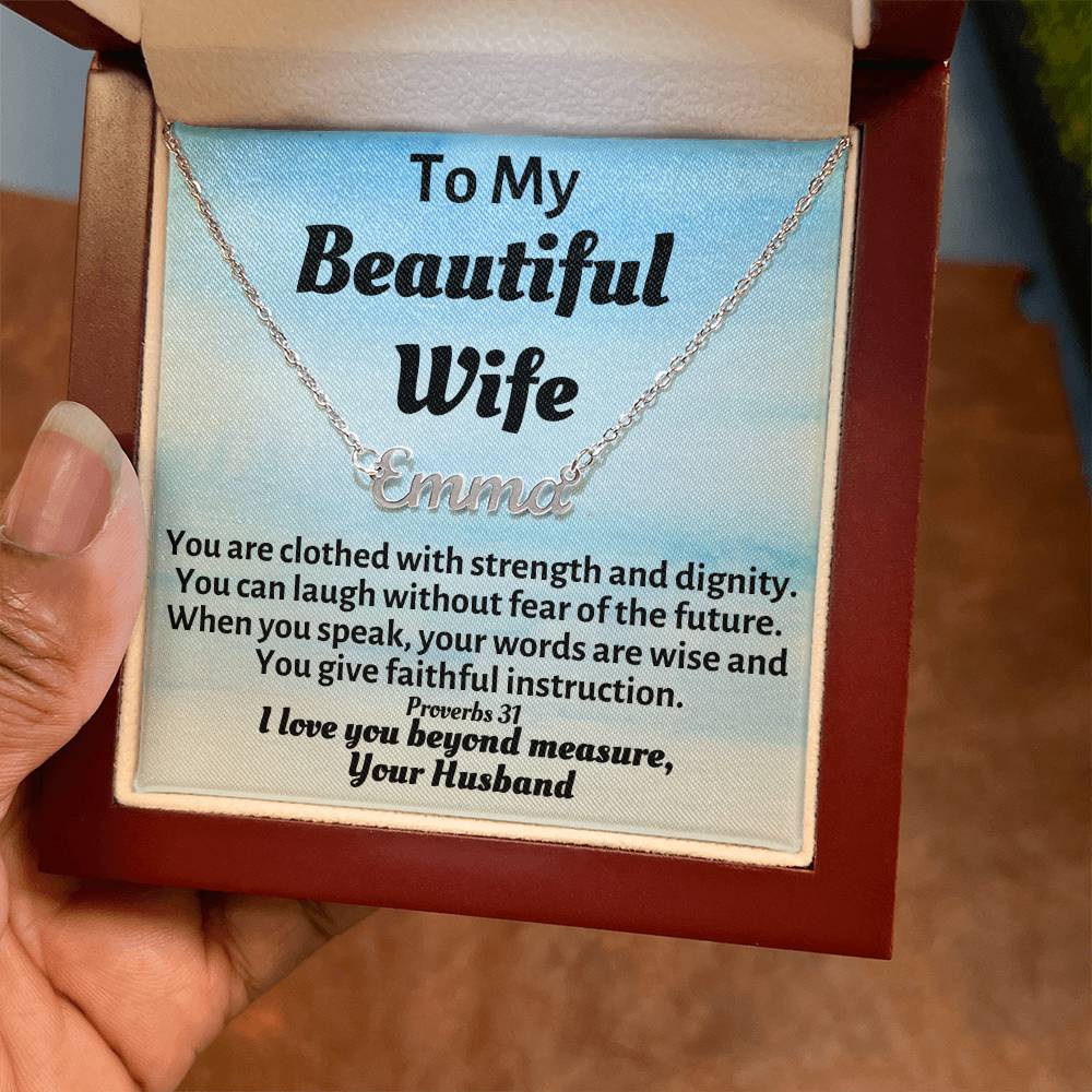 Personalized Name Necklace for your Proverbs 31 Wife