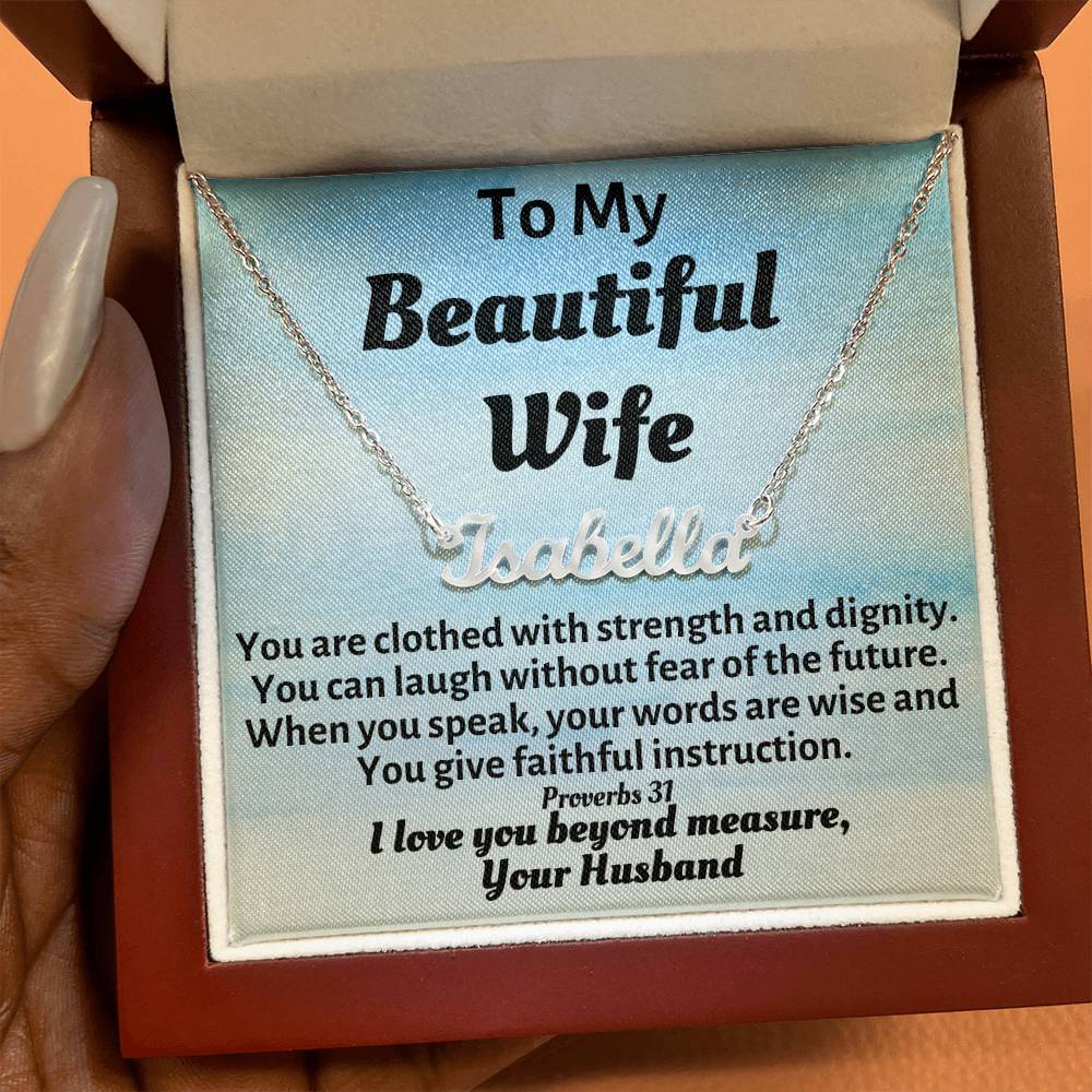 Personalized Name Necklace for your Proverbs 31 Wife