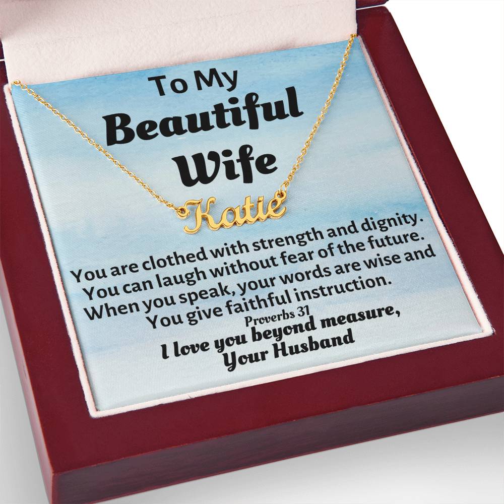 Personalized Name Necklace for your Proverbs 31 Wife