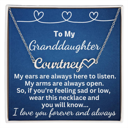 Name necklace with heart -for your beautiful granddaughter!