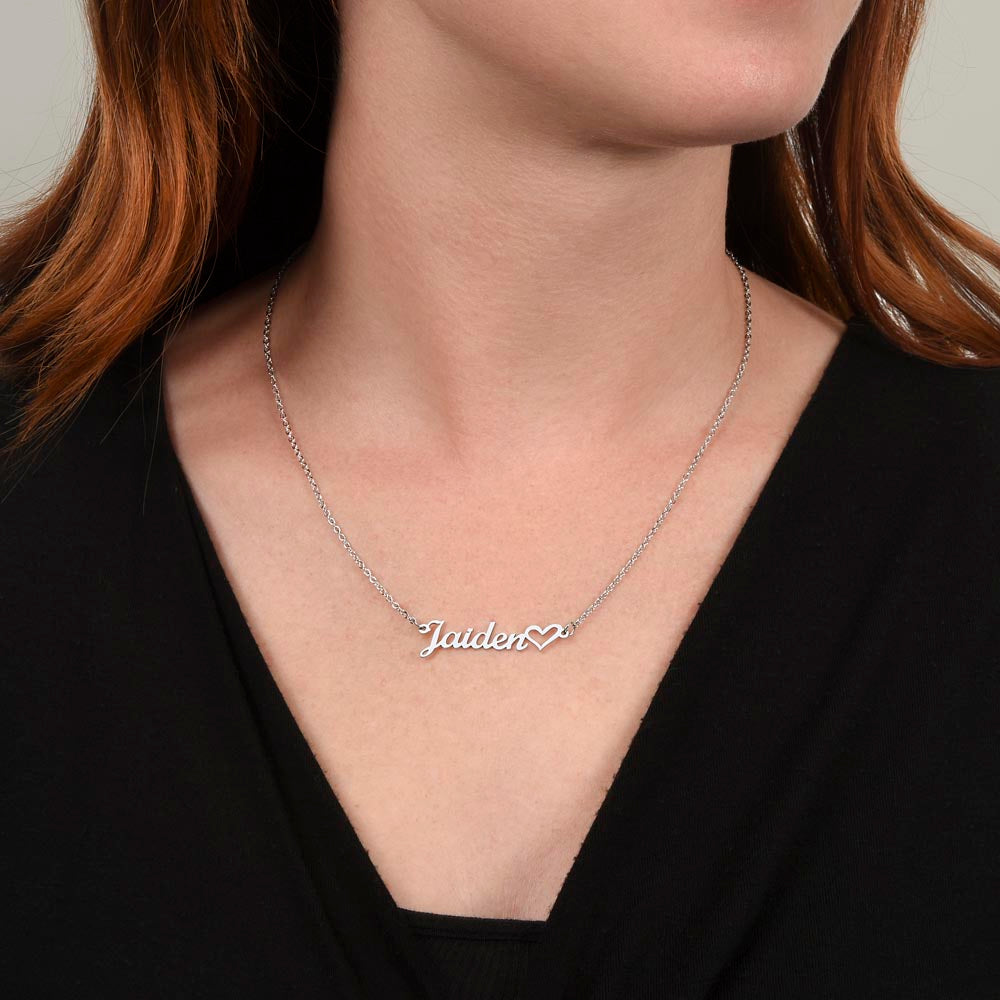 Name necklace with heart -for your beautiful granddaughter!