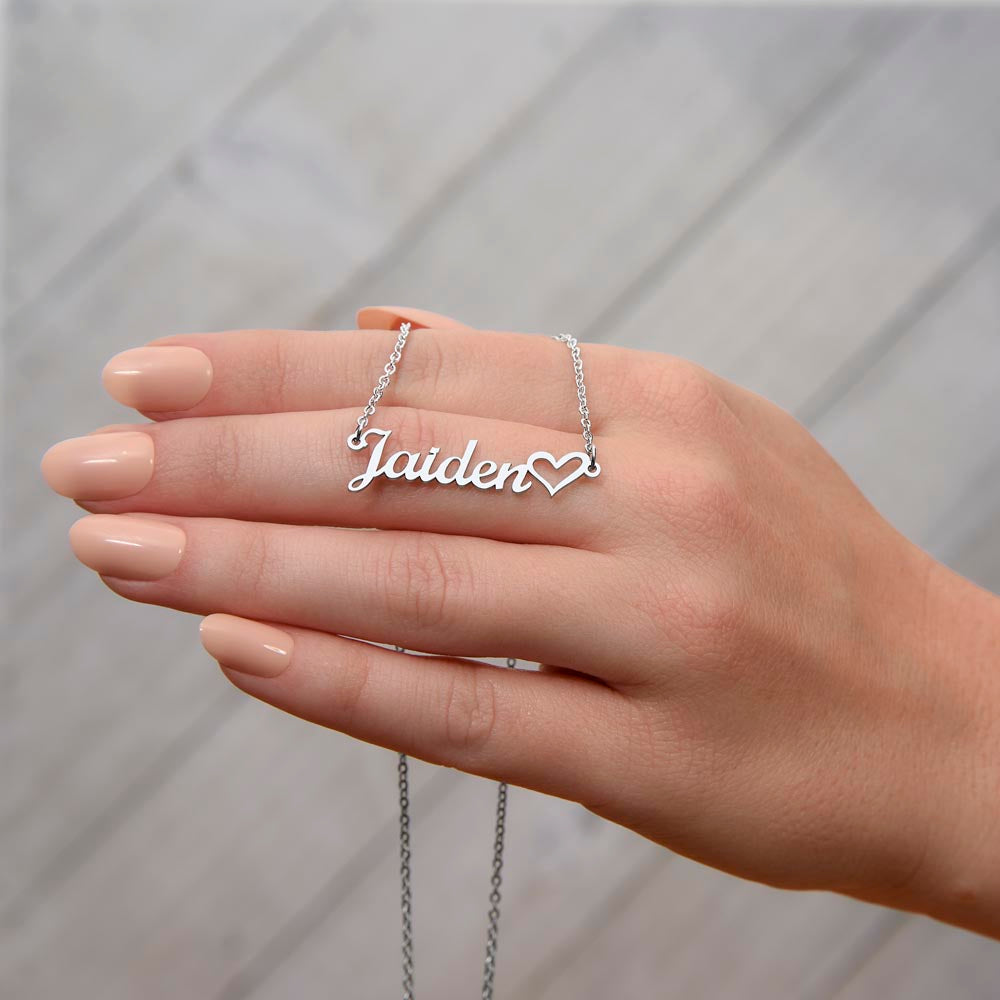 Name necklace with heart -for your beautiful granddaughter!