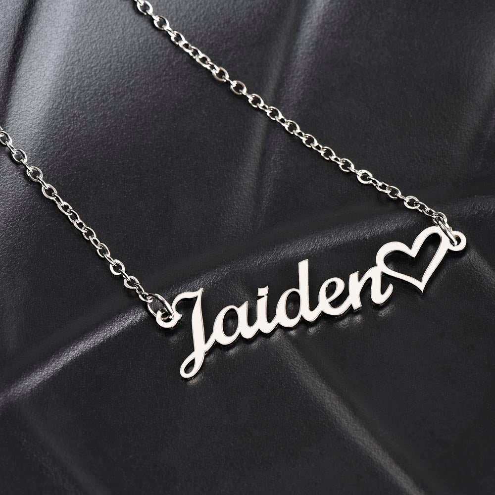 Name necklace with heart-for your beautiful granddaughter!