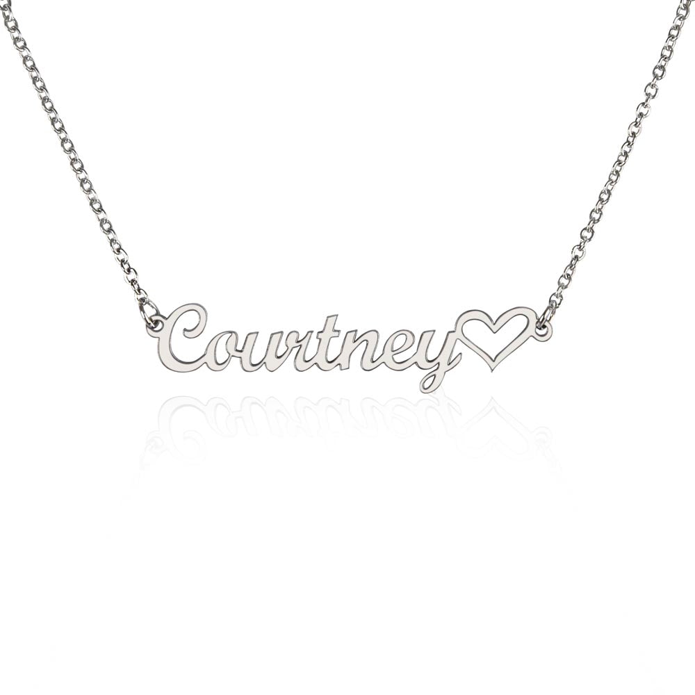 Name necklace with heart-for your beautiful granddaughter!