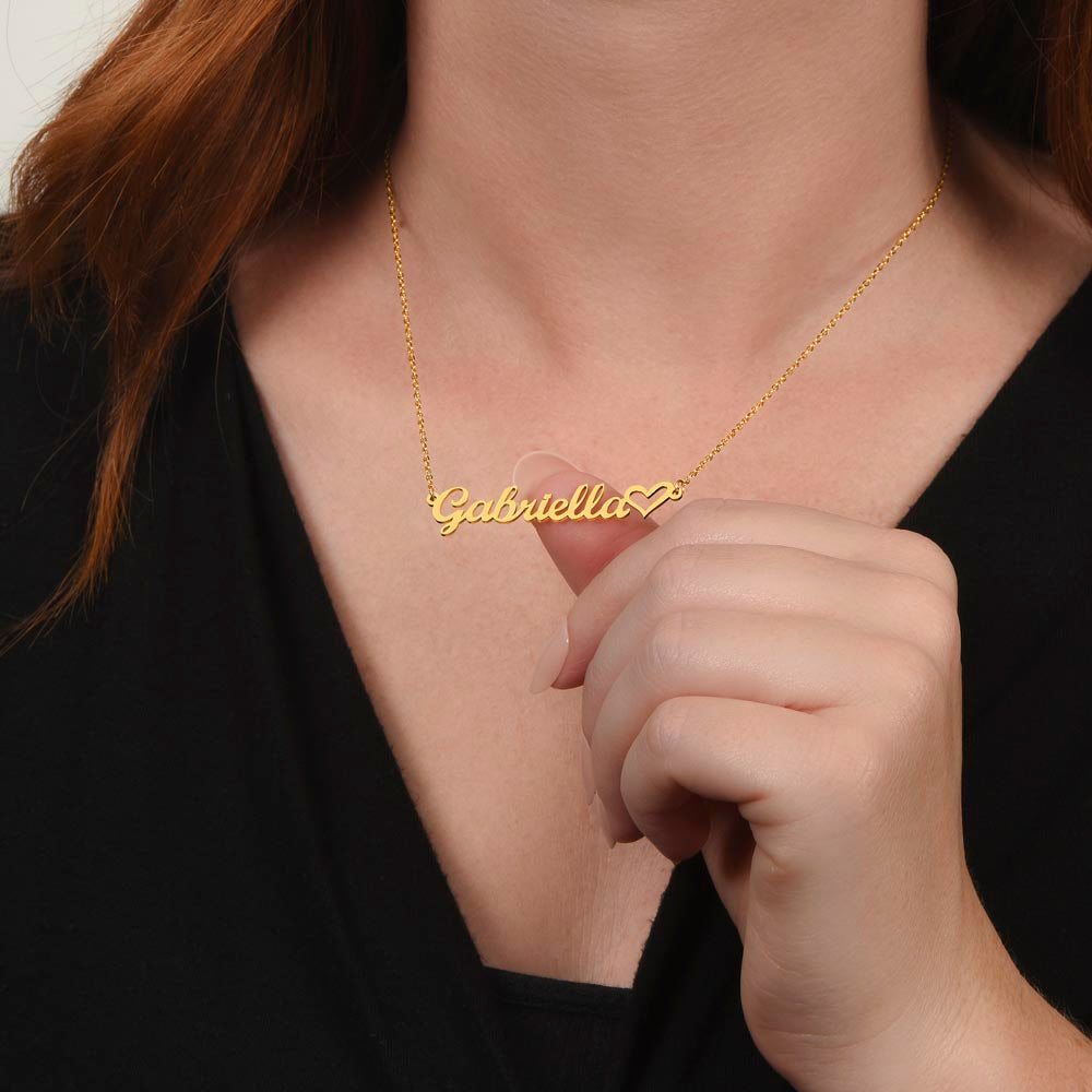 Name necklace with heart -for your beautiful granddaughter!