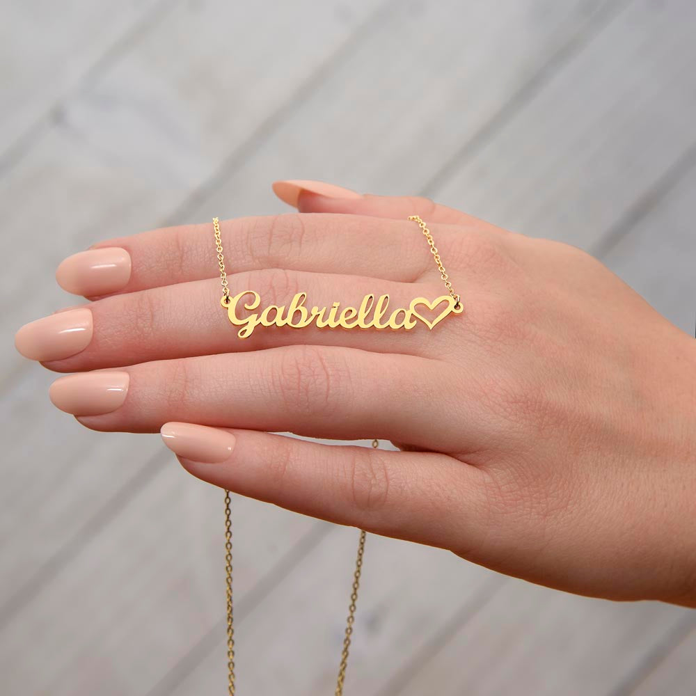 Name necklace with heart -for your beautiful granddaughter!