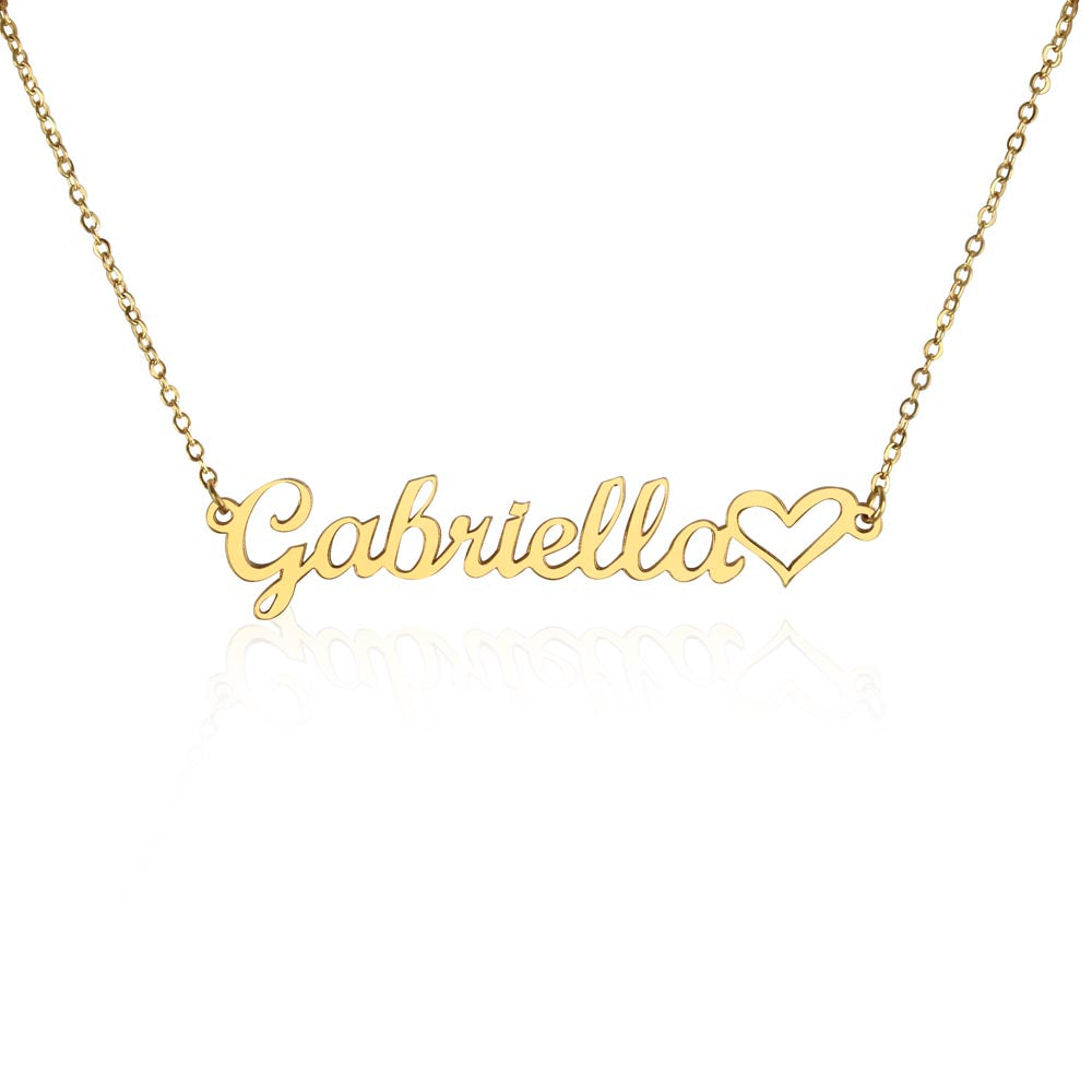 Name necklace with heart -for your beautiful granddaughter!