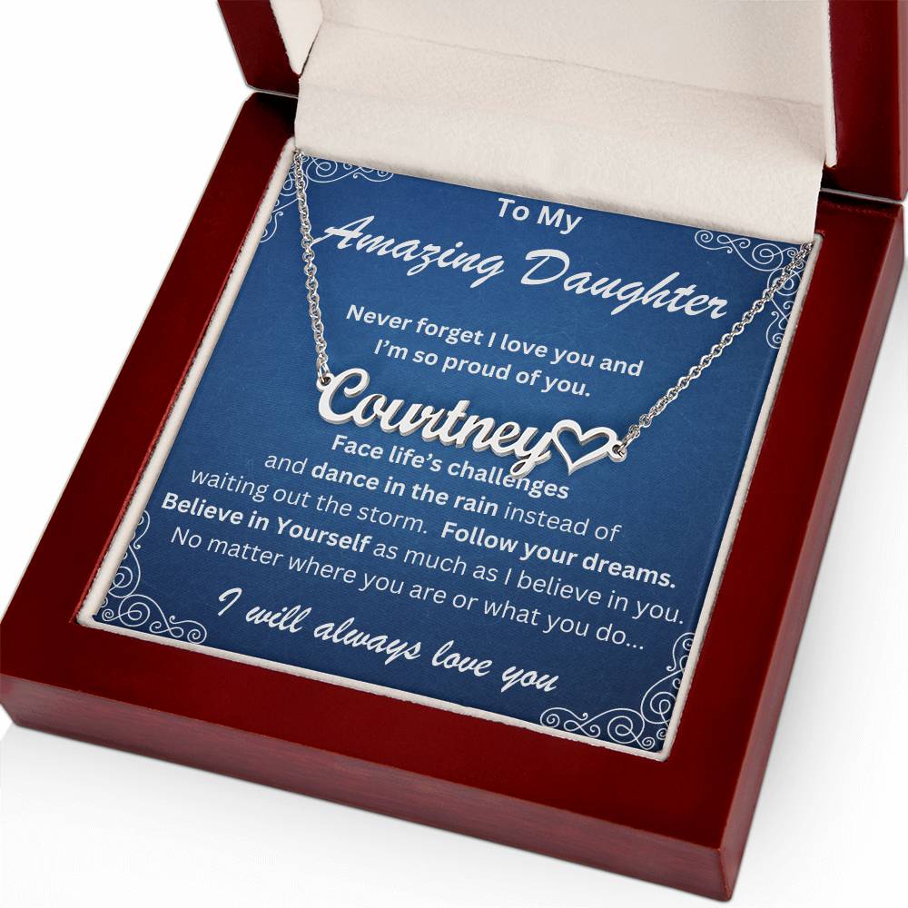 Heart Name Necklace for your Amazing Daughter